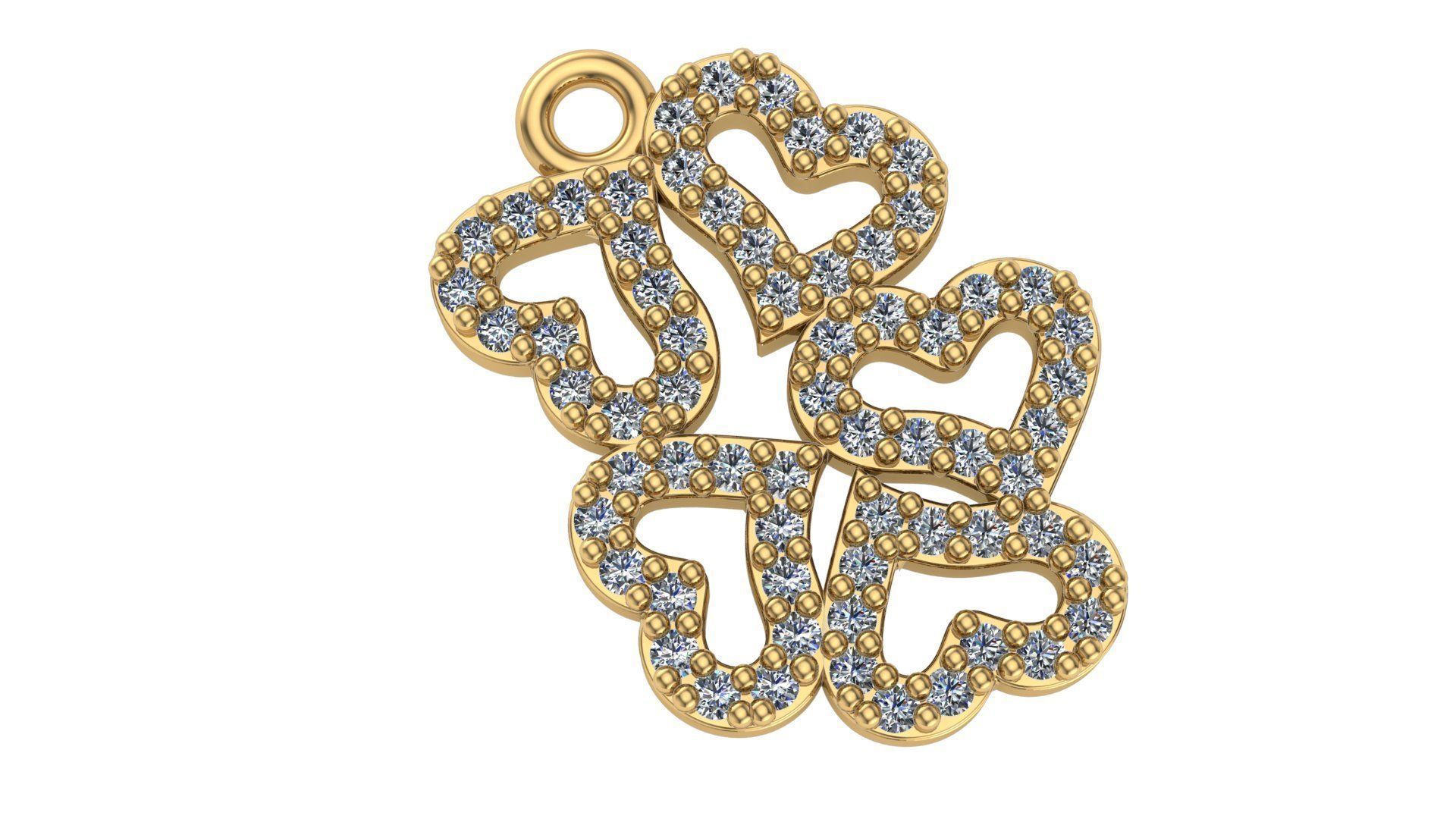 Couple Heart Pendant 3D print model_1