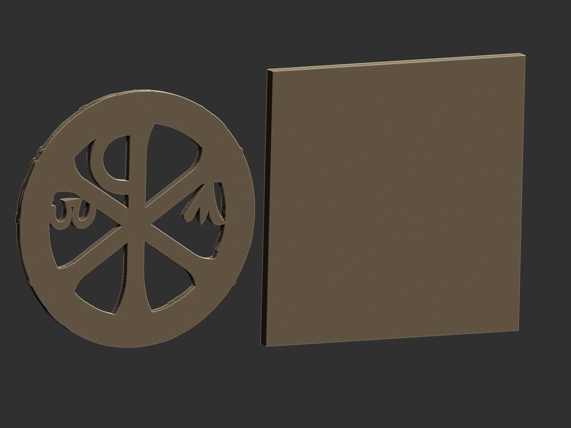 Chi-Rho PX Flower Medal 3D print model_8