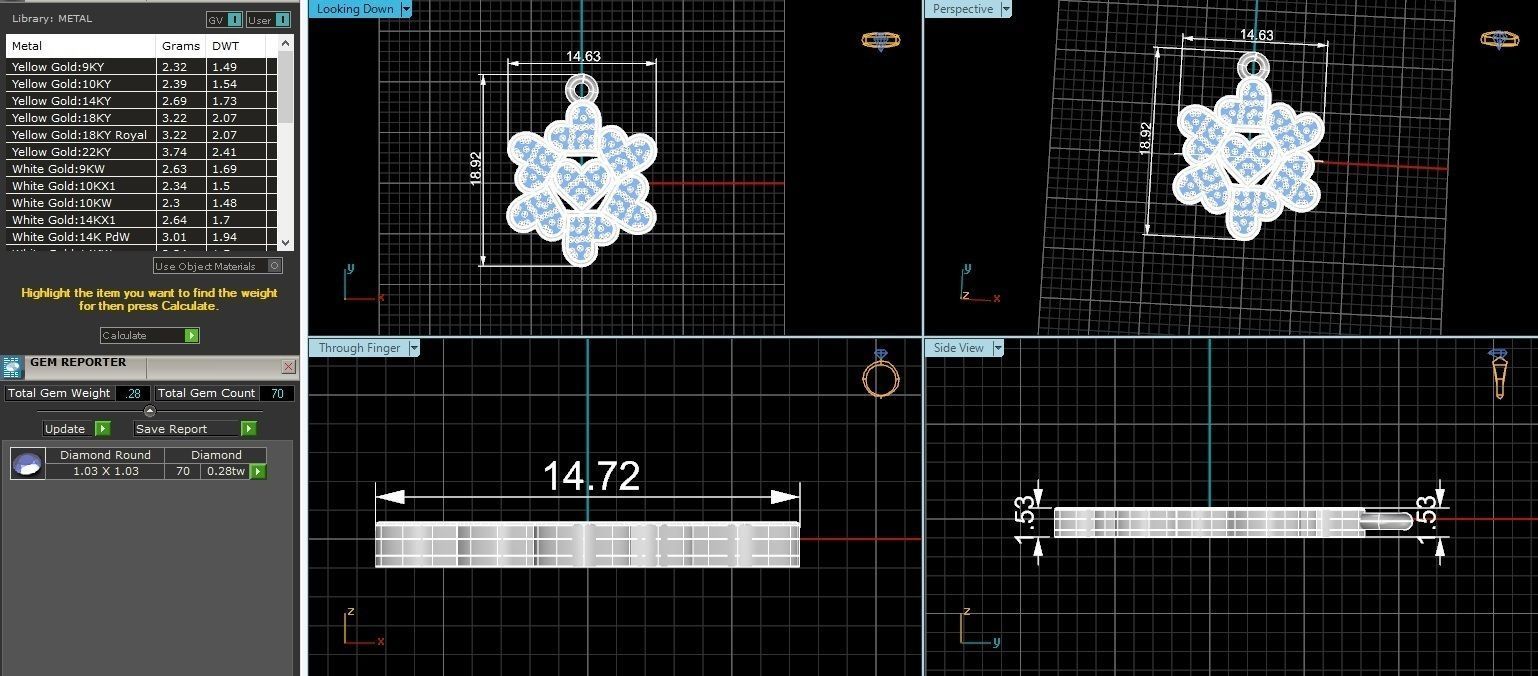 Heart Bubble Pendant 3D print model_3