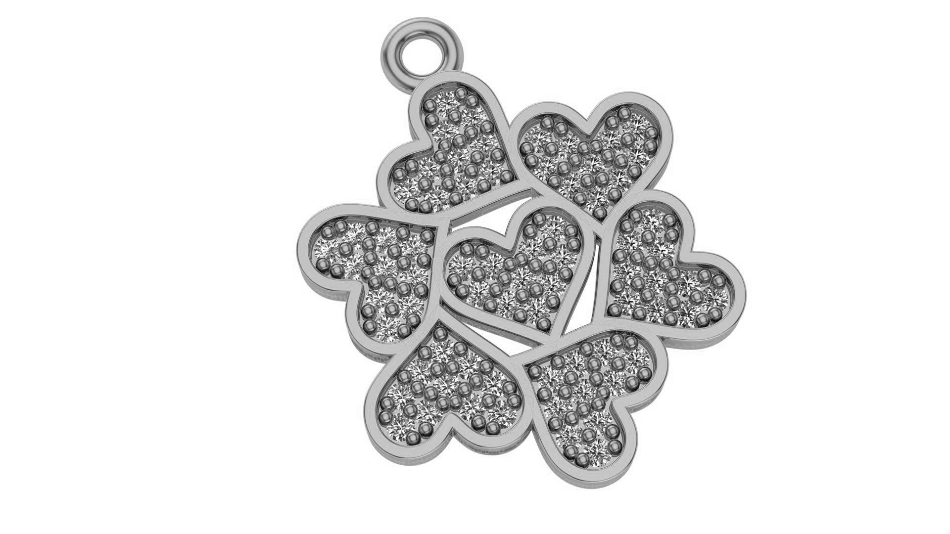 Heart Bubble Pendant 3D print model_2