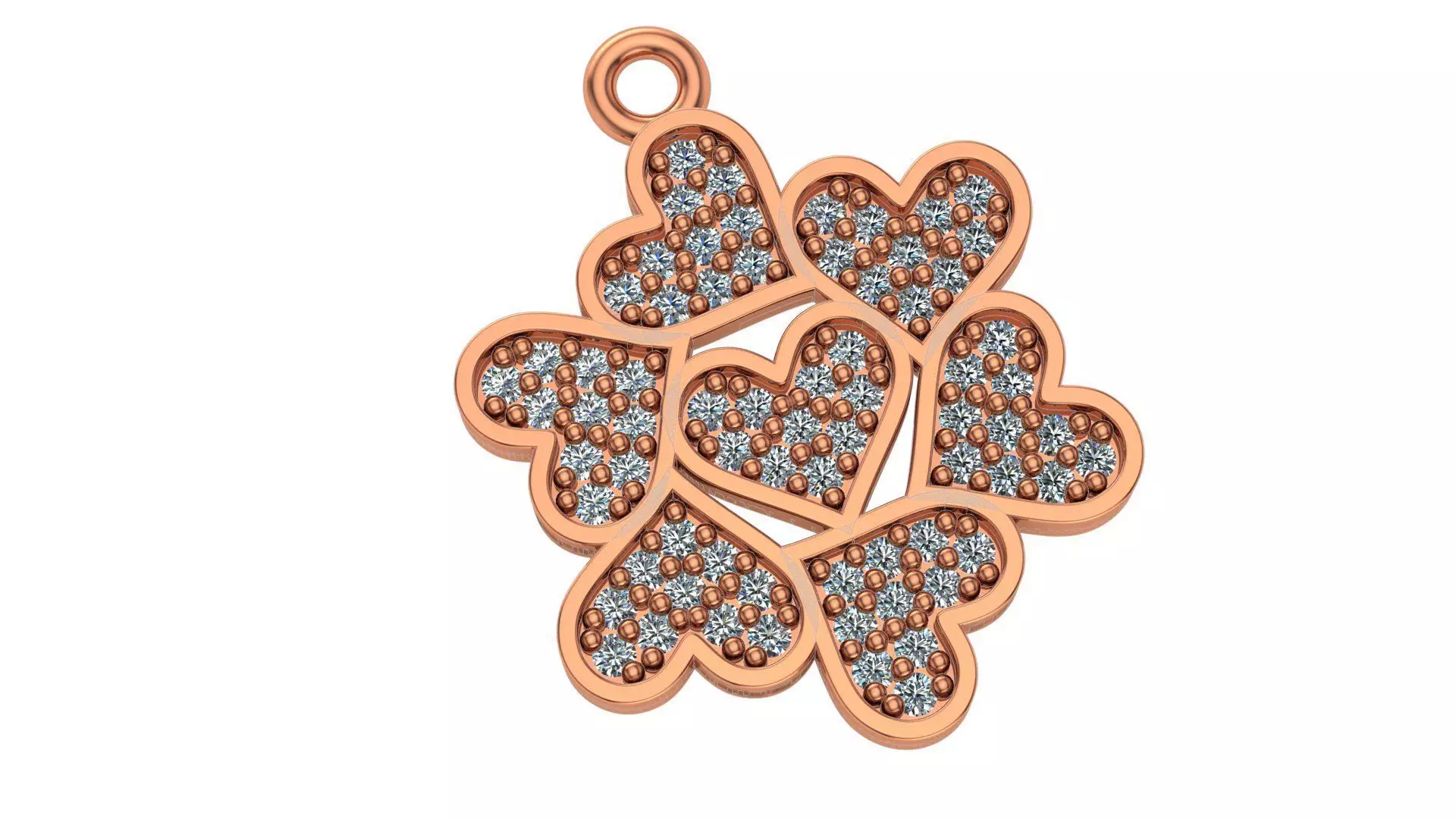 Heart Bubble Pendant 3D print model_0