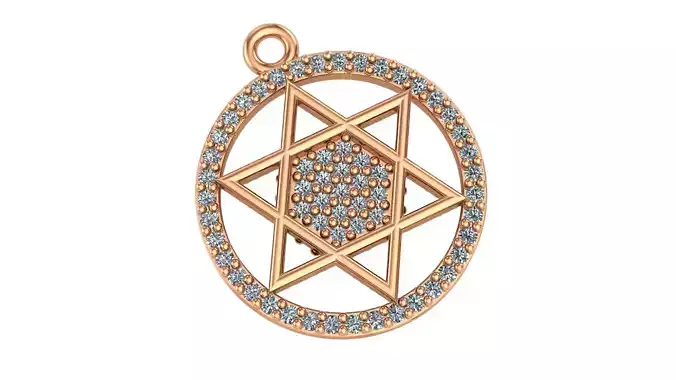 Star Necklace Charm Pendant 3D print model