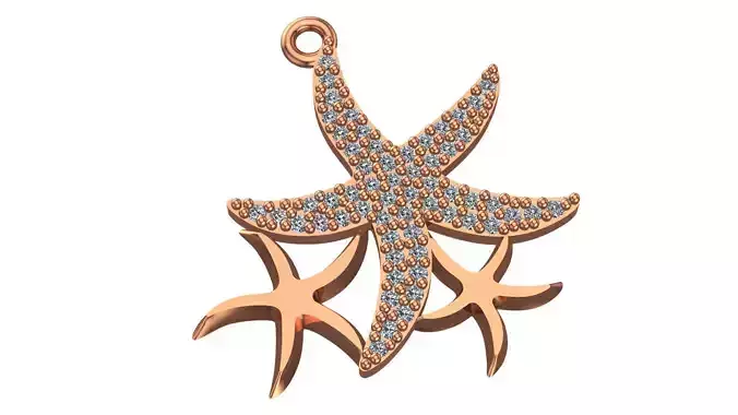 Starfish Charm Necklace Pendant