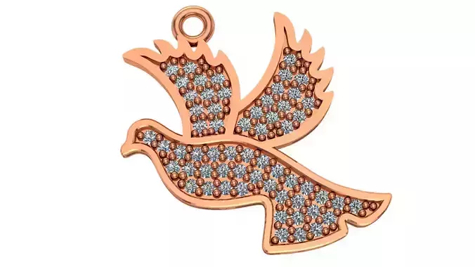 Flying Pigeon Necklace Charm Pendant 