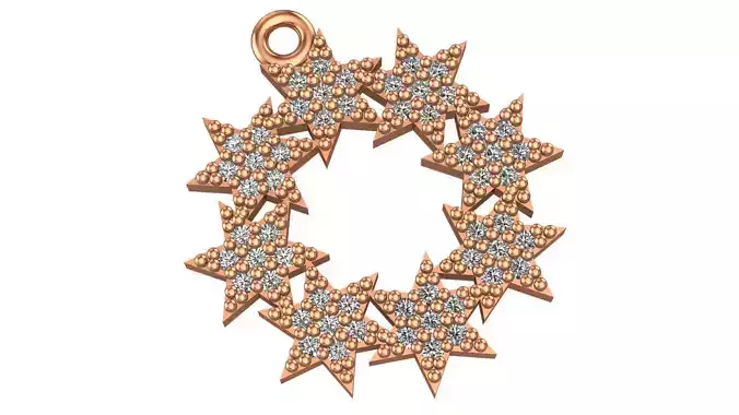 Stars Necklace Charm Pendant