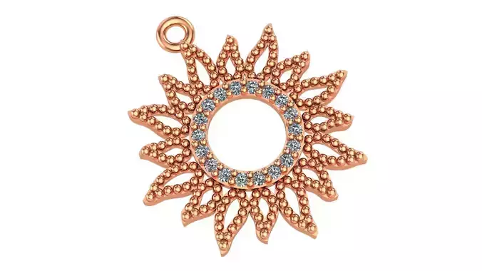 Sun Charm Necklace Pendant
