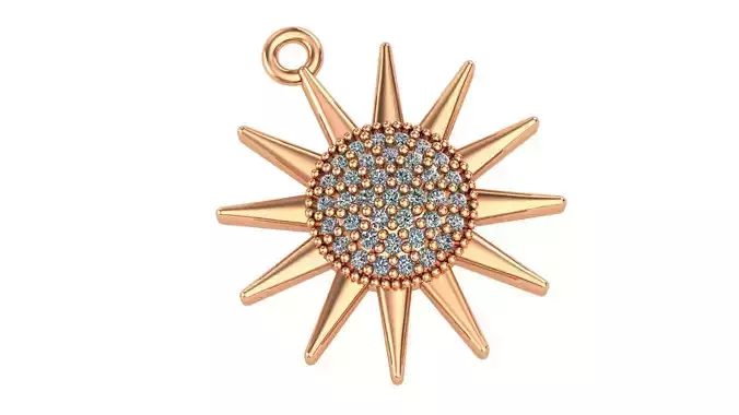 Sun Charm Pendant Necklace