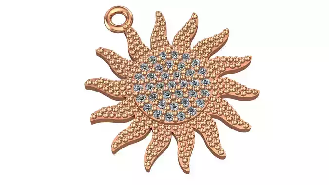 Sun Necklace Charm Pendant
