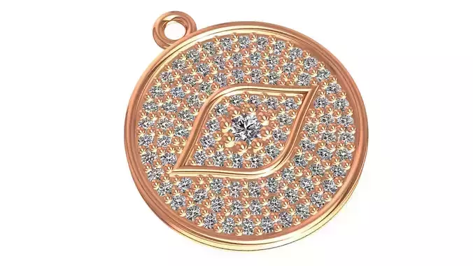 Eye Charm Pendant Necklace 3D print model