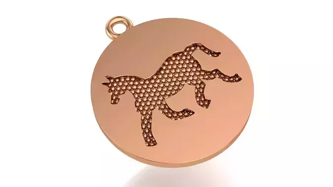 Horse Necklace Charm Pendant 3D print model