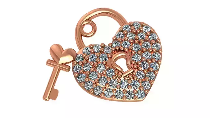 Love Lock Pendant 3D print model