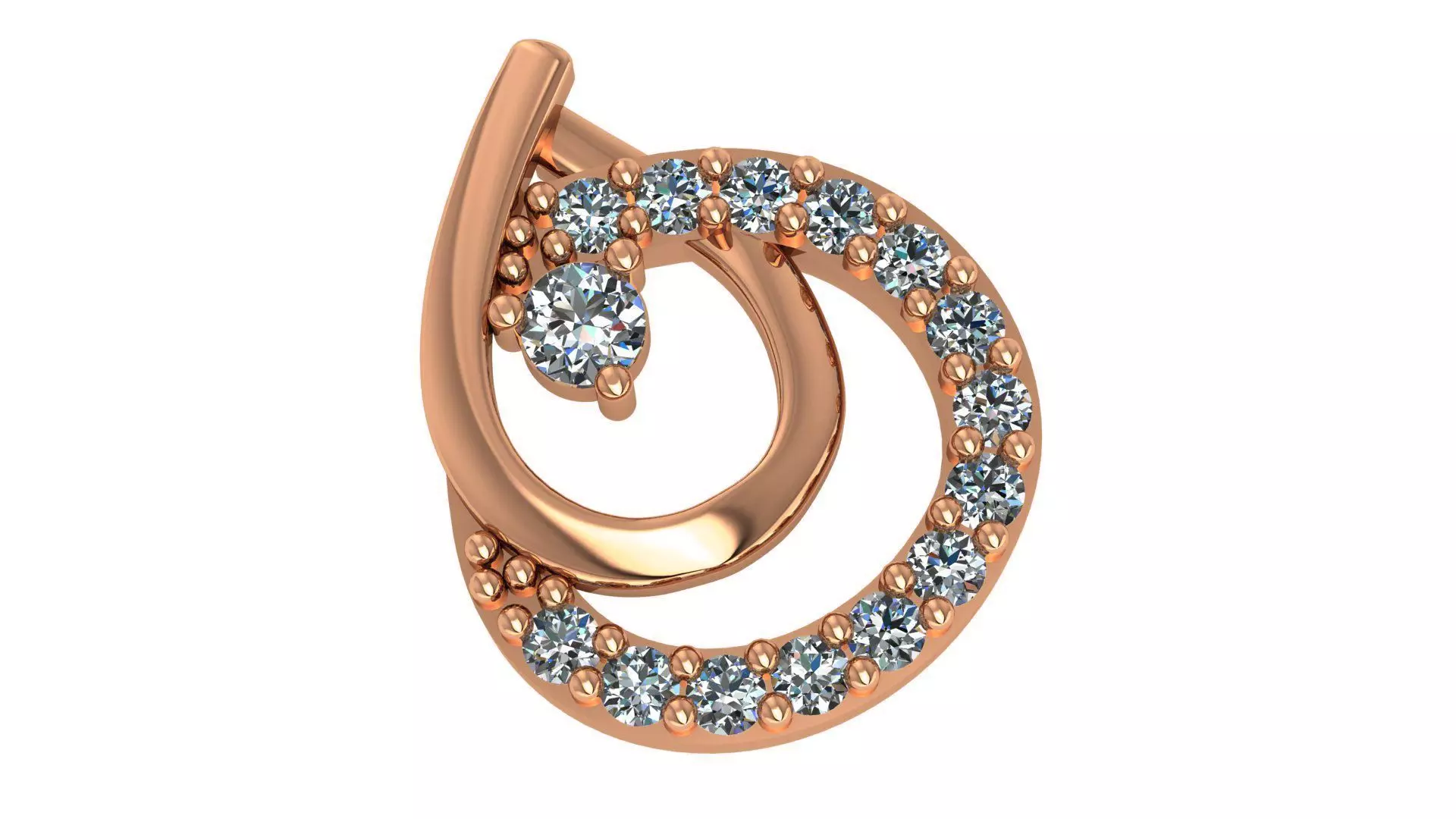 Circle Charm Necklace Pendant 3D print model