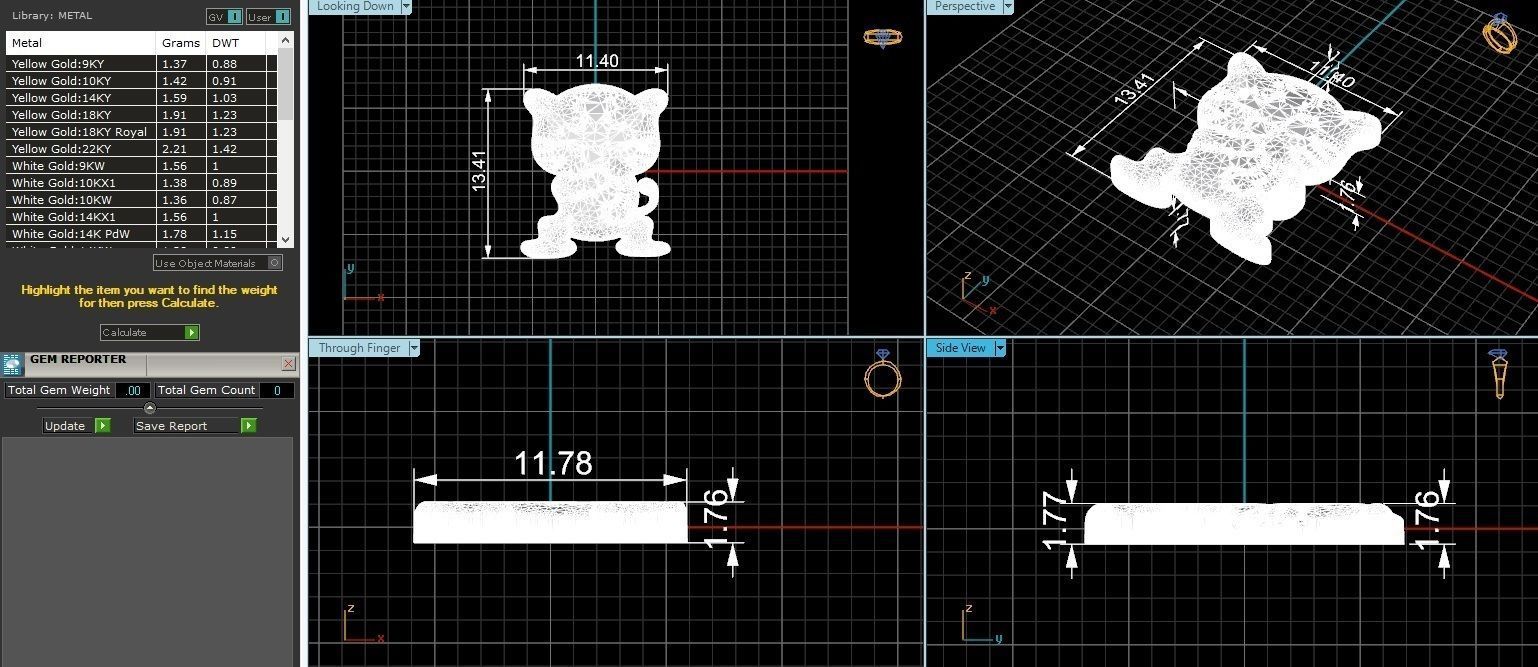 Kitty Cat Pendant Charm Necklace 3D print model_3