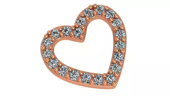 Heart Love Pendant 3D print model