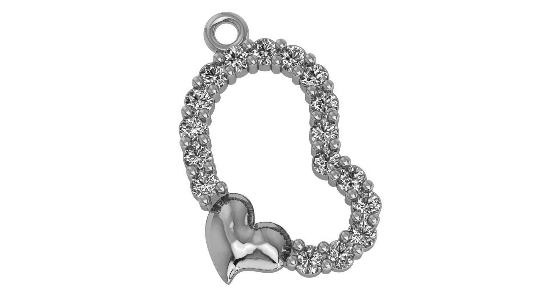 Dual Heart Pendant 3D print model_2