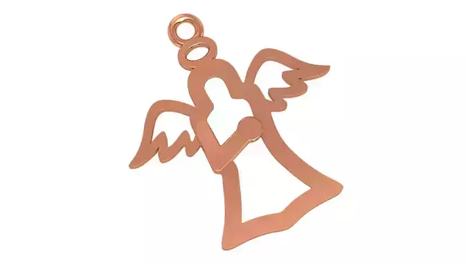 Flying Angel Necklace Charm Pendant  3D print model