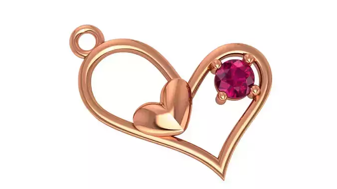 Heart in Heart Pendant