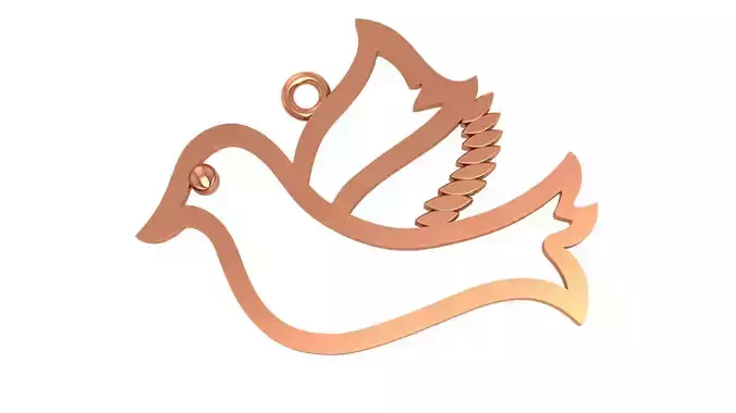 Flying Pigeon Charm Pendant