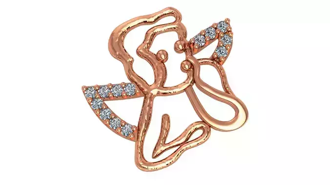 Thinking Angel Neklace charm pendant