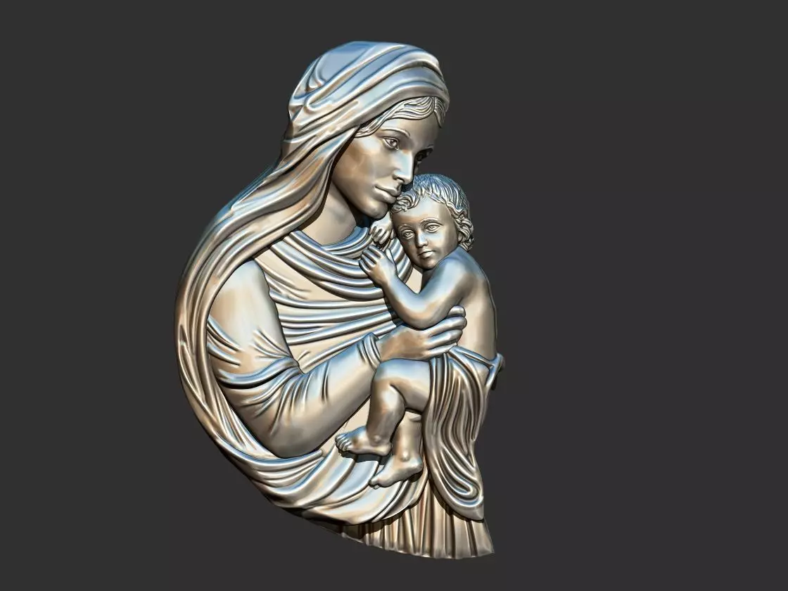 Mary and Baby Jesus - Our Lady - Nossa Senhora 3D print model