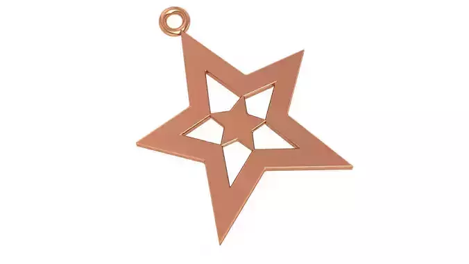 Star Necklace Charm Pendant 3D print model