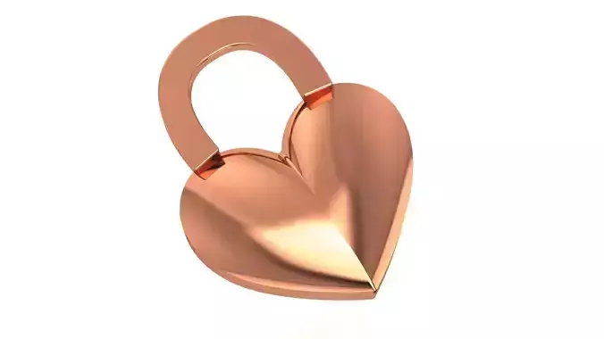 Heart Lock Pendant 3D print model