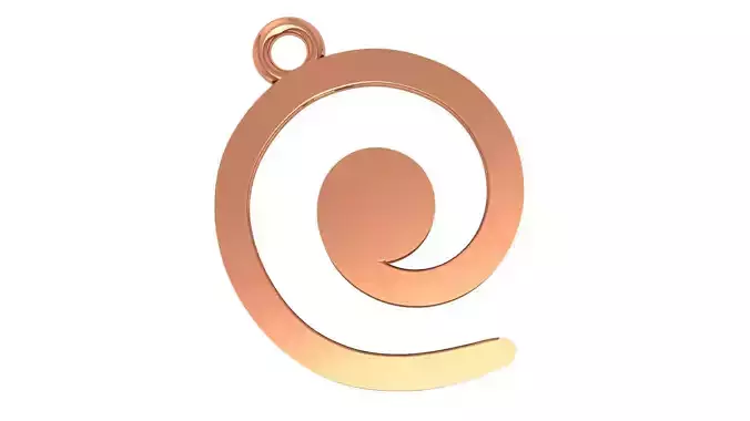 Spiral Necklace Charm Pendant