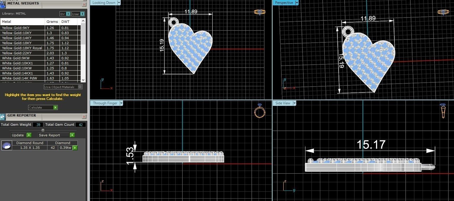 Heart Pendant 3D print model_3