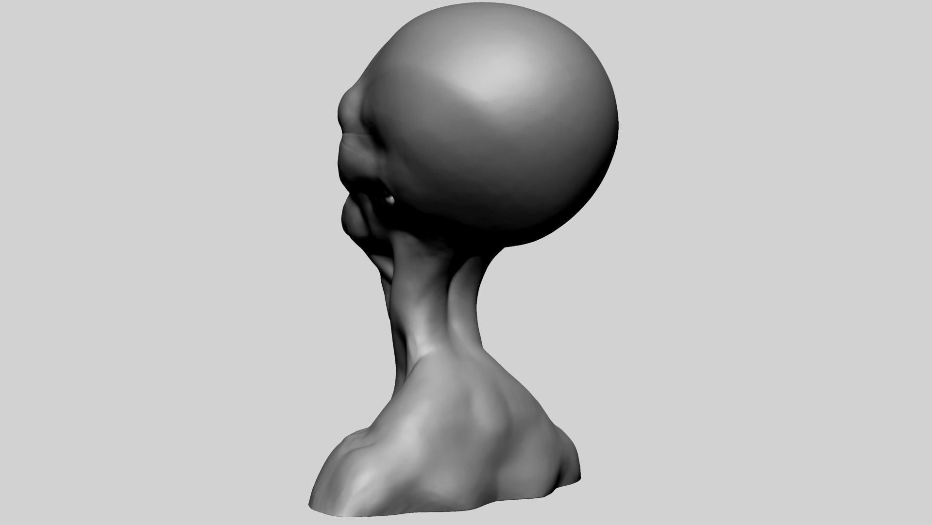 Alien Head 3D model_6