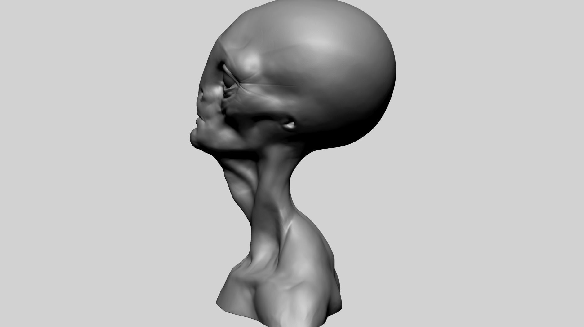 Alien Head 3D model_7