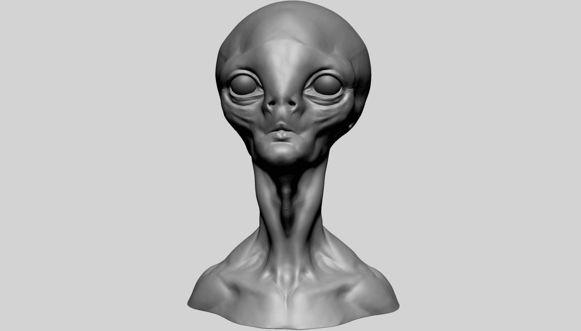 Alien Head 3D model_1