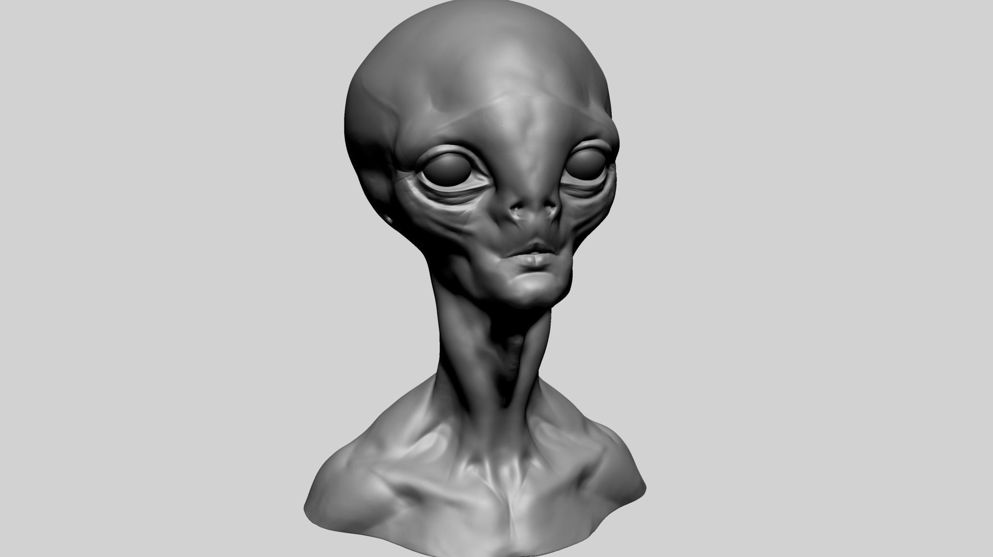Alien Head 3D model_2