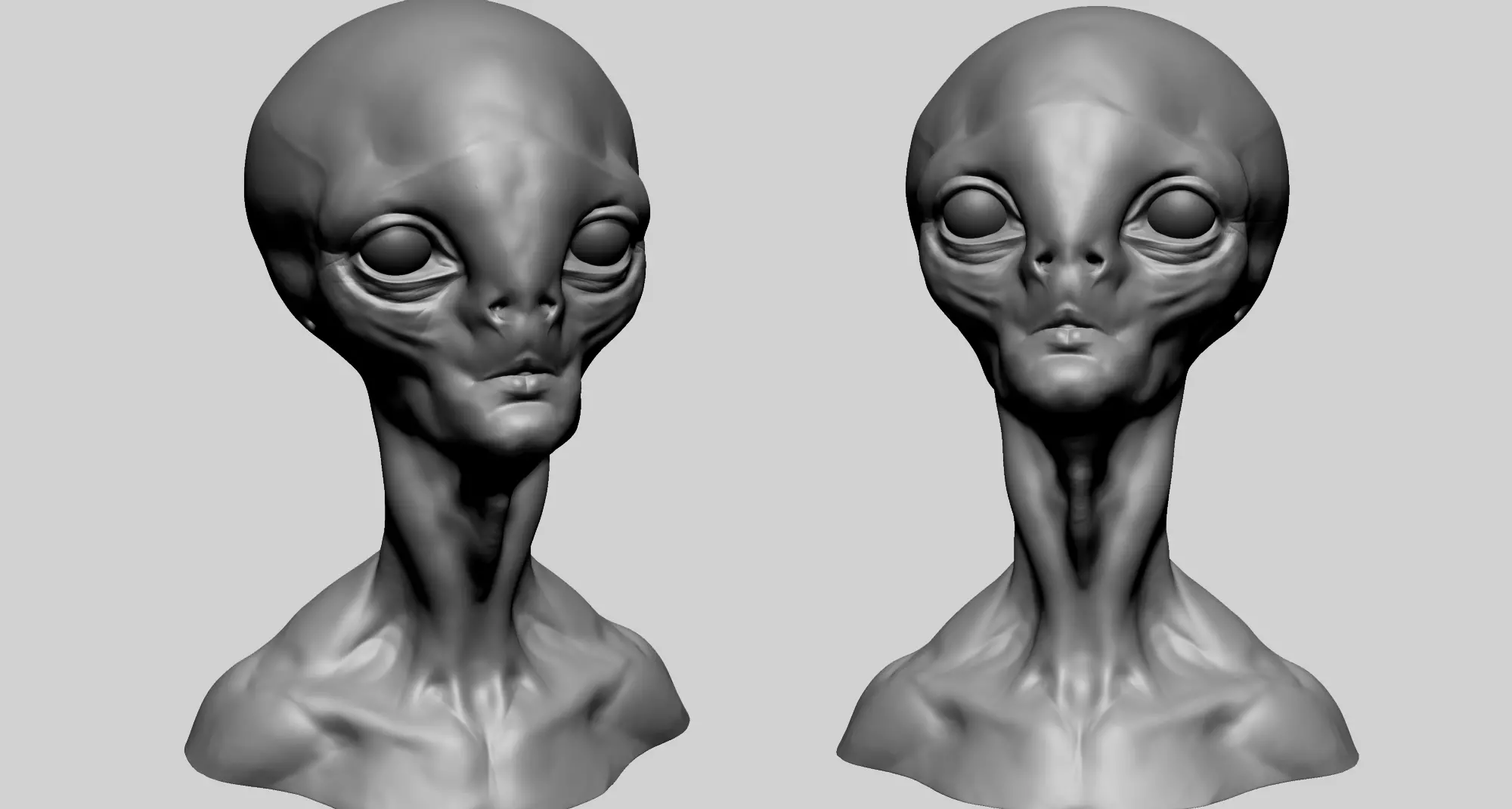 Alien Head 3D model_0