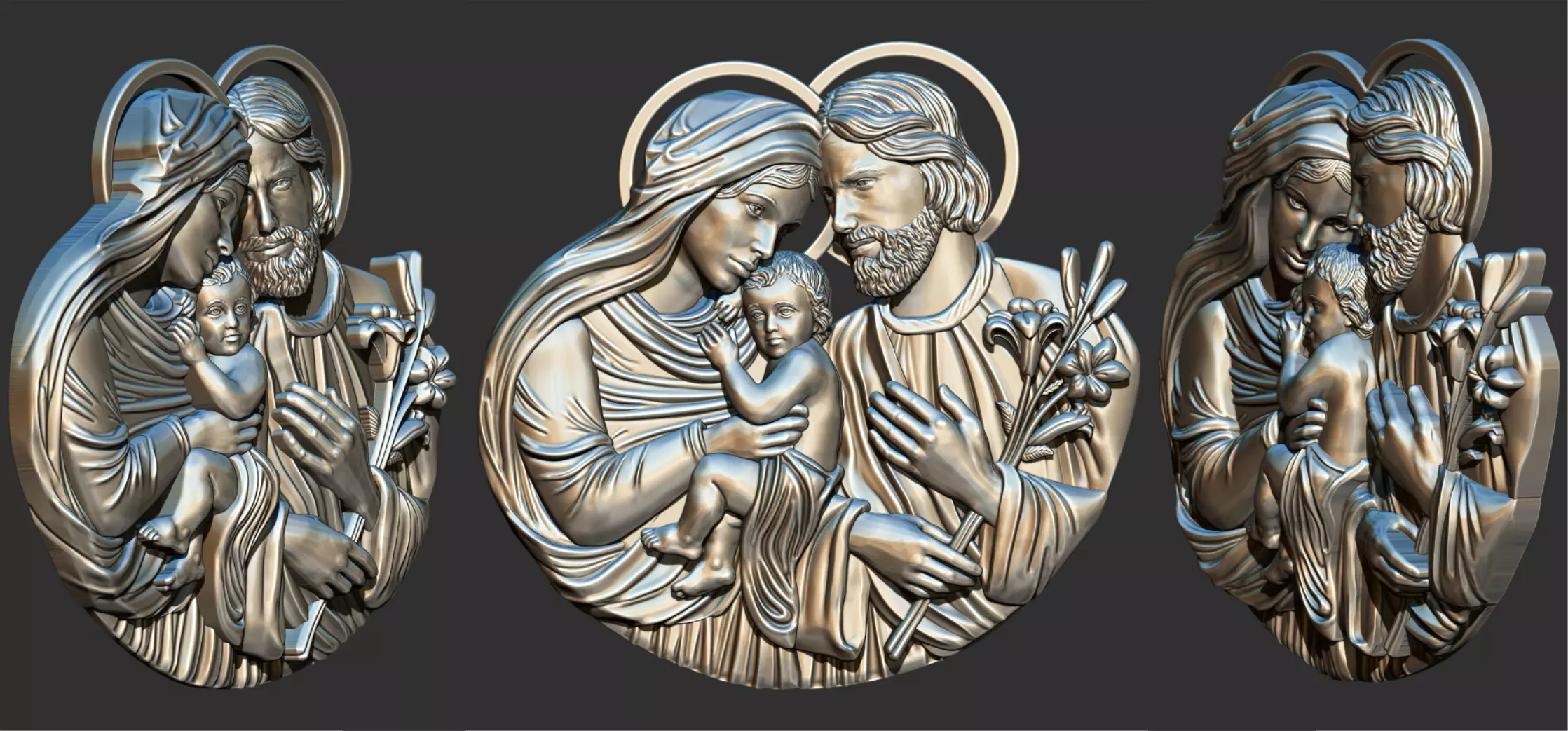 Jesus Family  3D print model_0