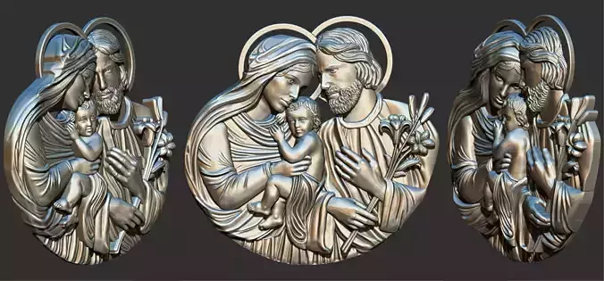 Jesus Family  3D print model