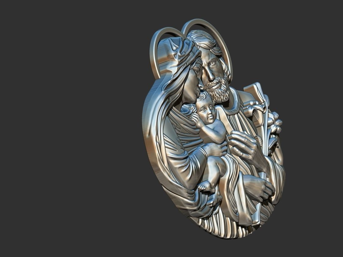 Jesus Family  3D print model_5