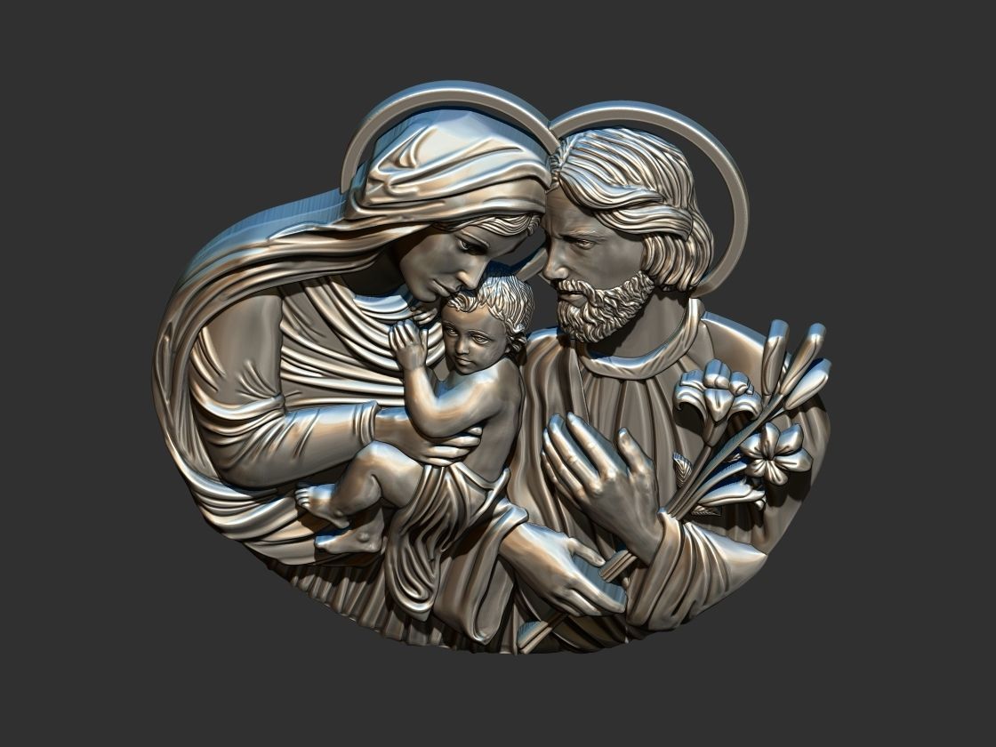 Jesus Family  3D print model_11