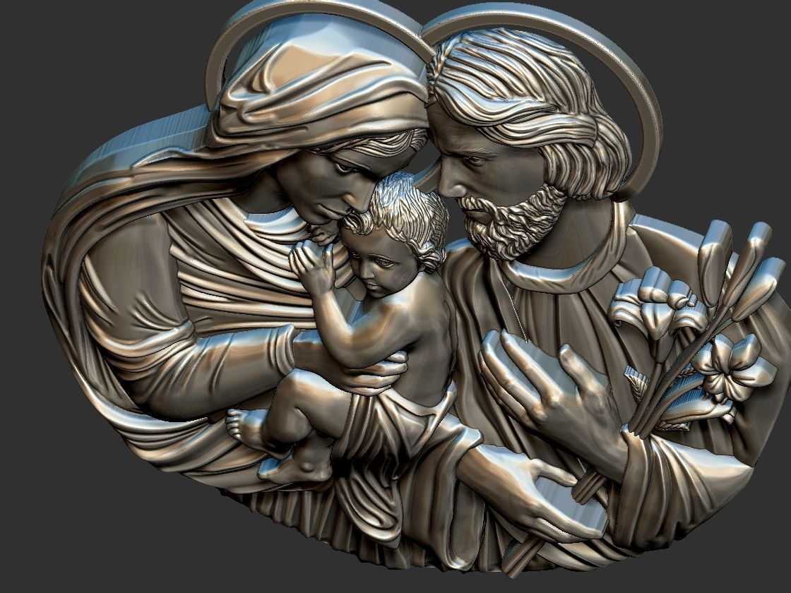 Jesus Family  3D print model_16