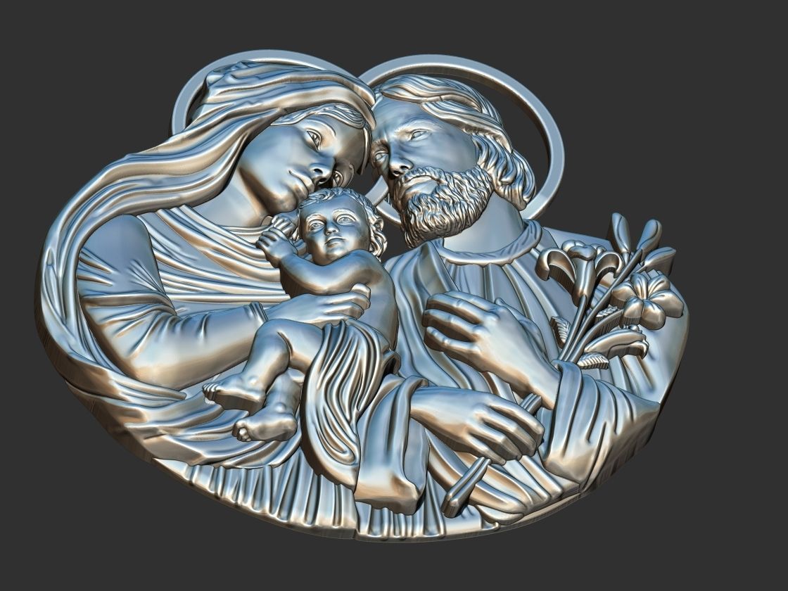 Jesus Family  3D print model_15
