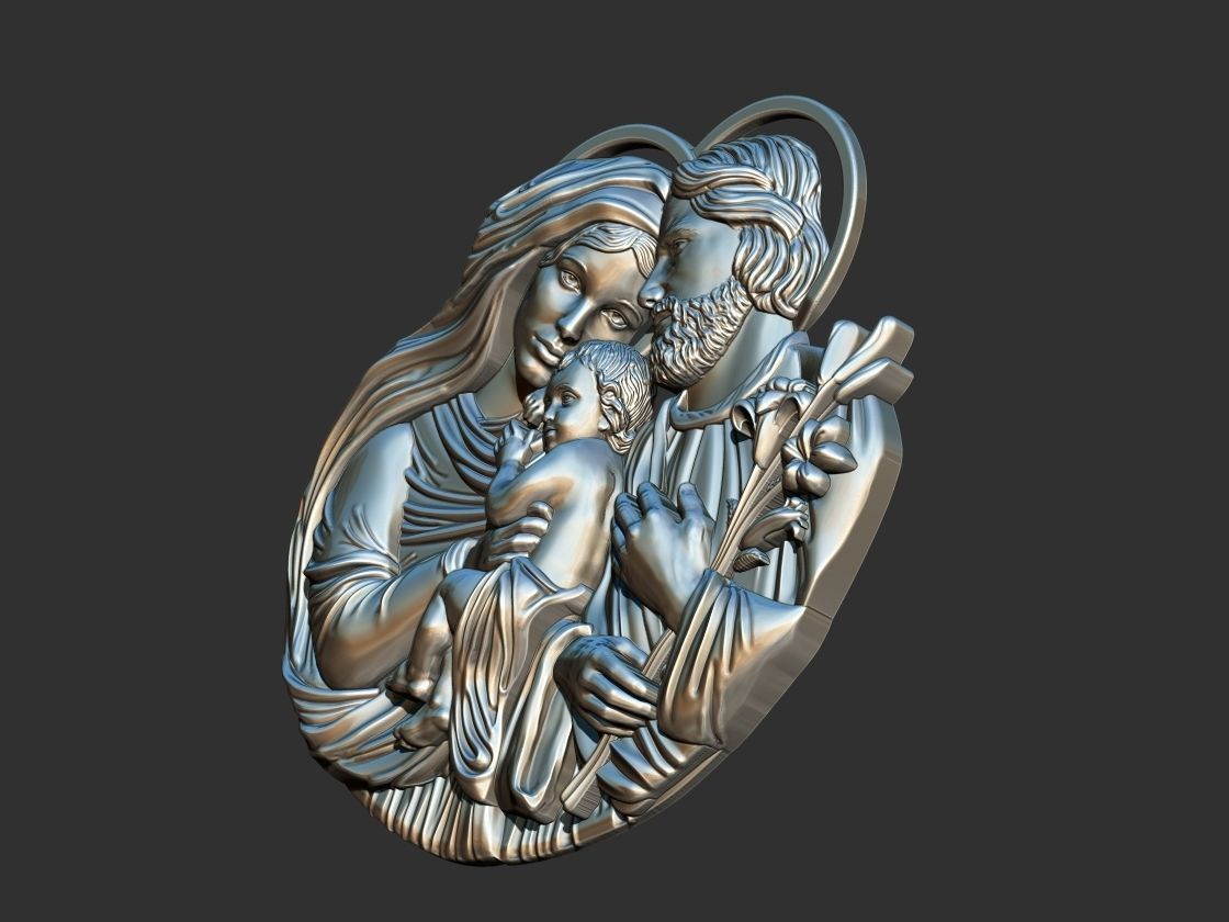 Jesus Family  3D print model_10