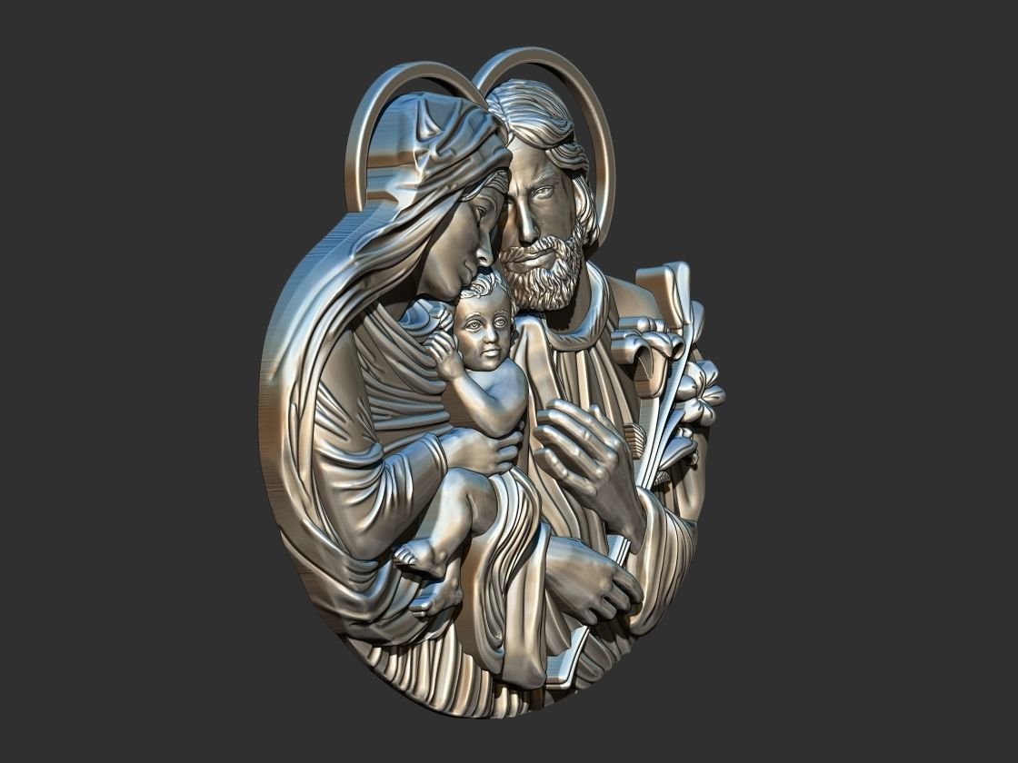 Jesus Family  3D print model_2