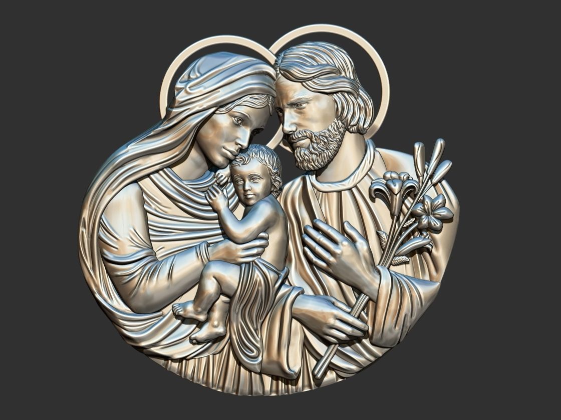 Jesus Family  3D print model_1