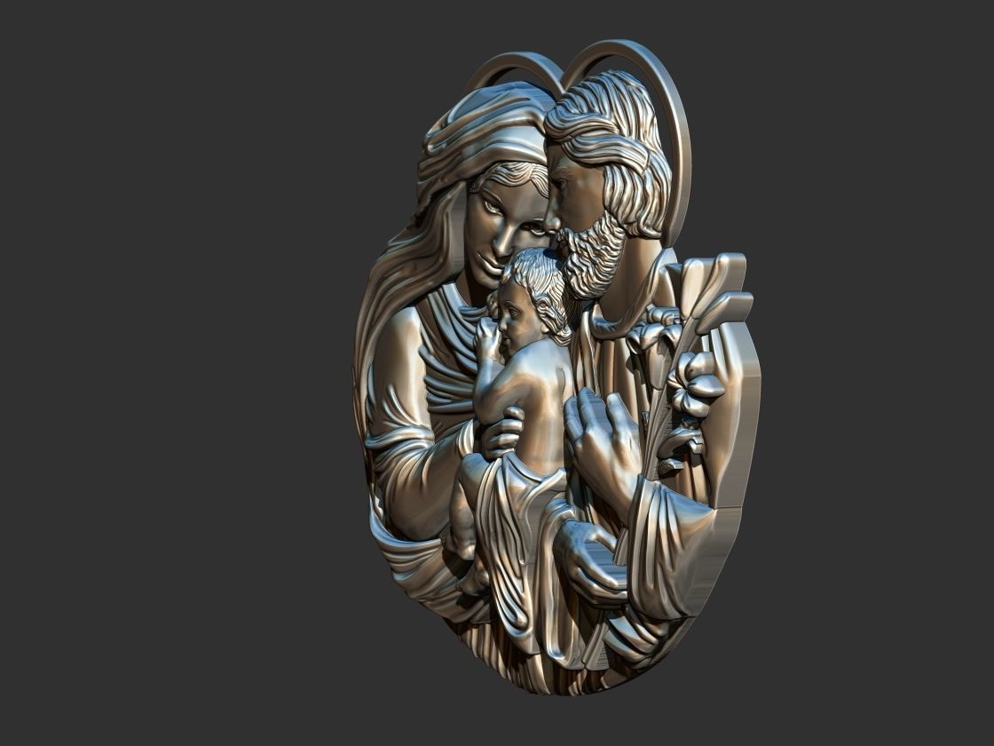 Jesus Family  3D print model_3