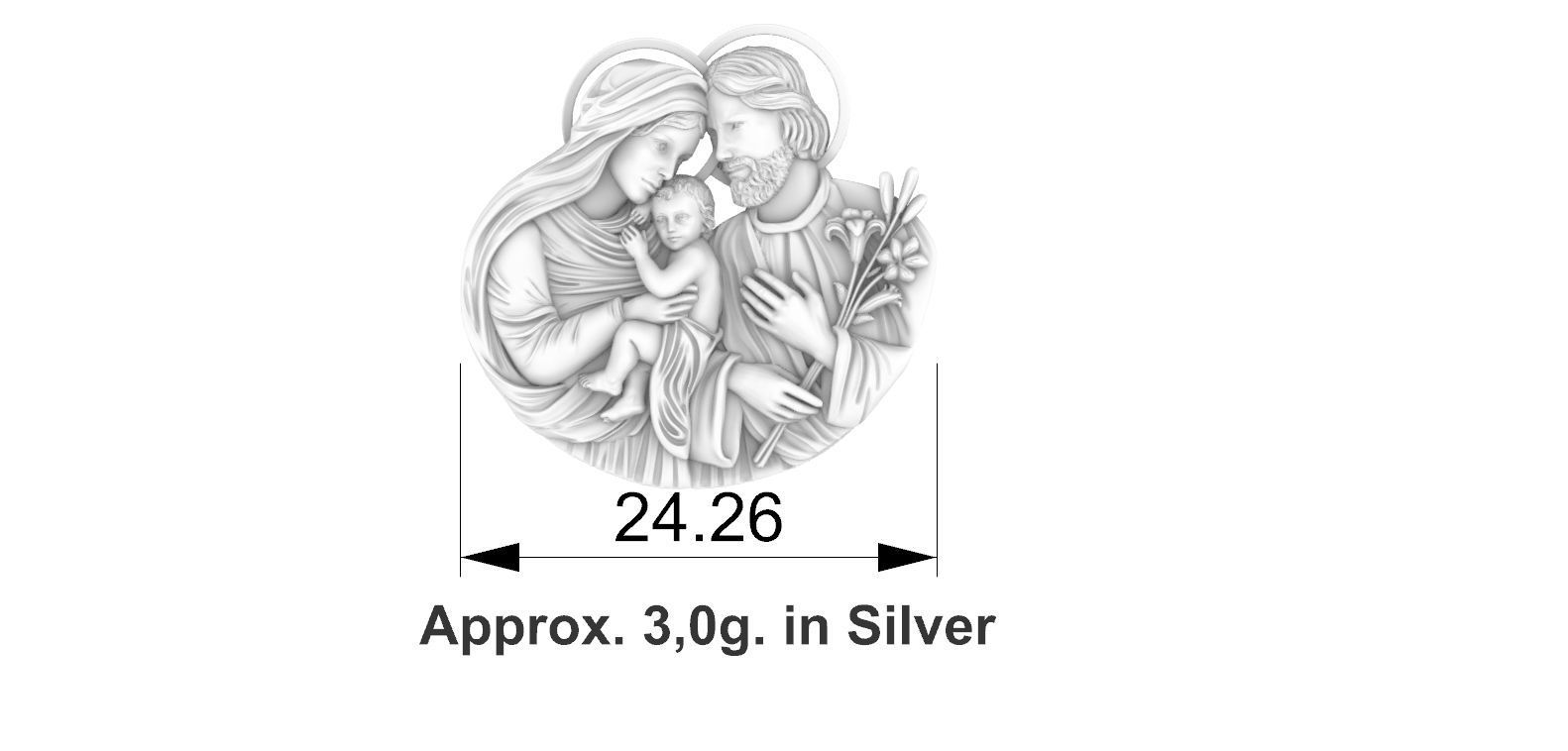 Jesus Family  3D print model_4