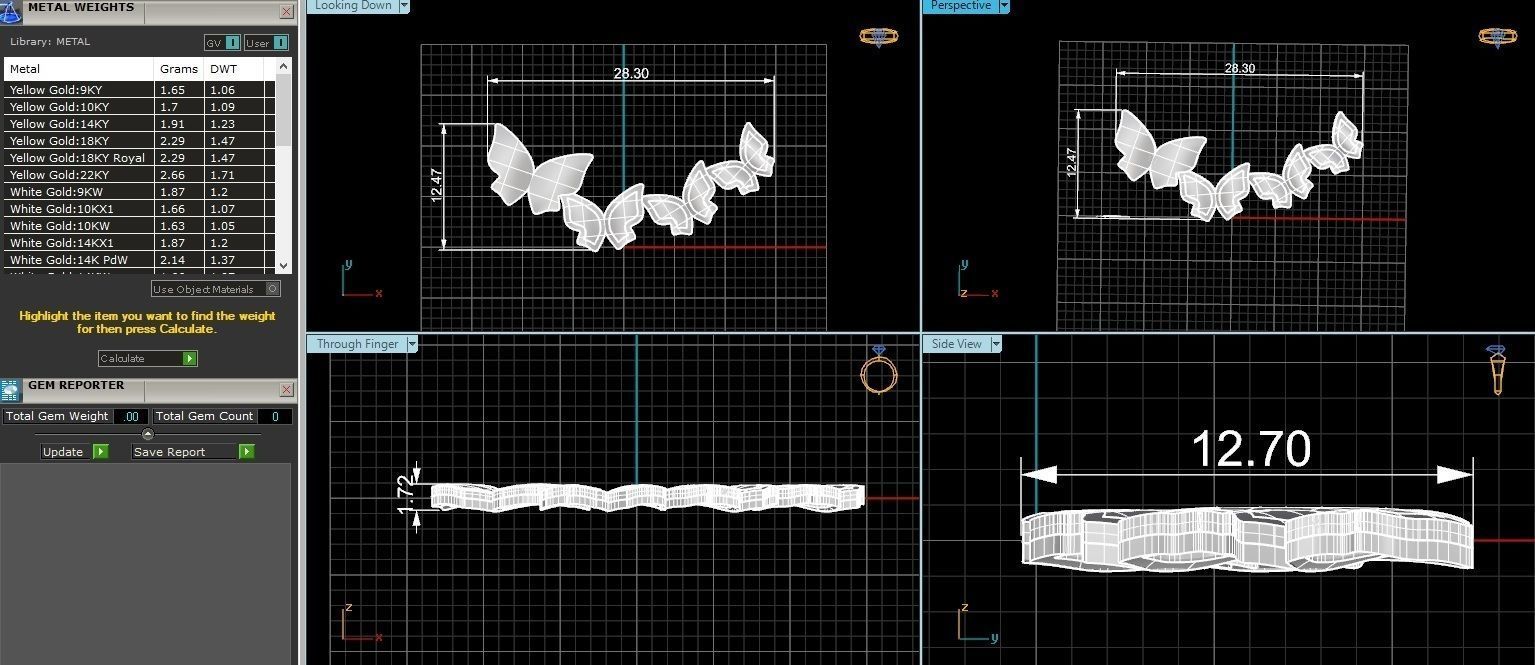 Butterfly Charm Pendant Necklace 3D print model_3