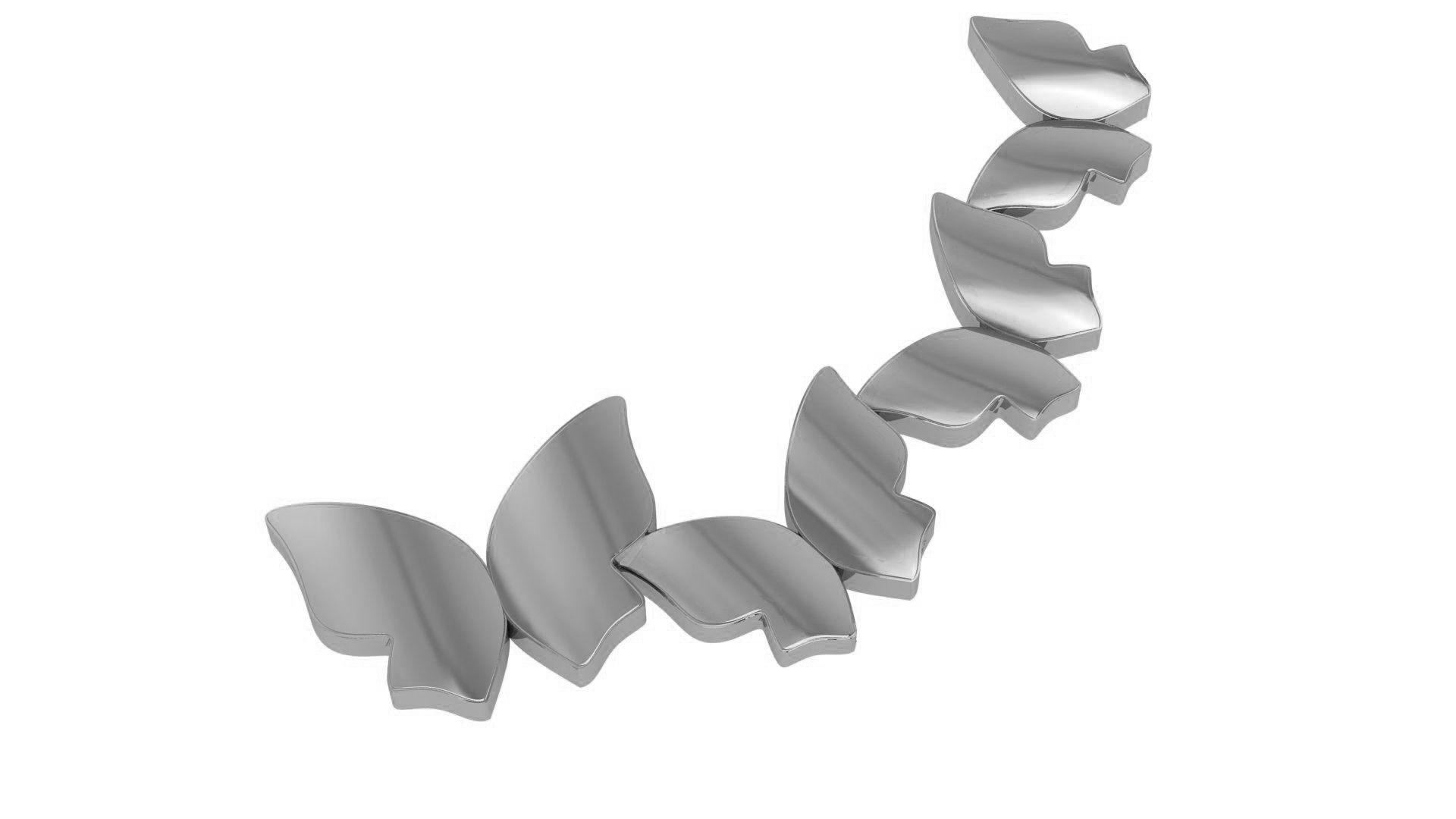 Butterfly Charm Pendant Necklace 3D print model_2