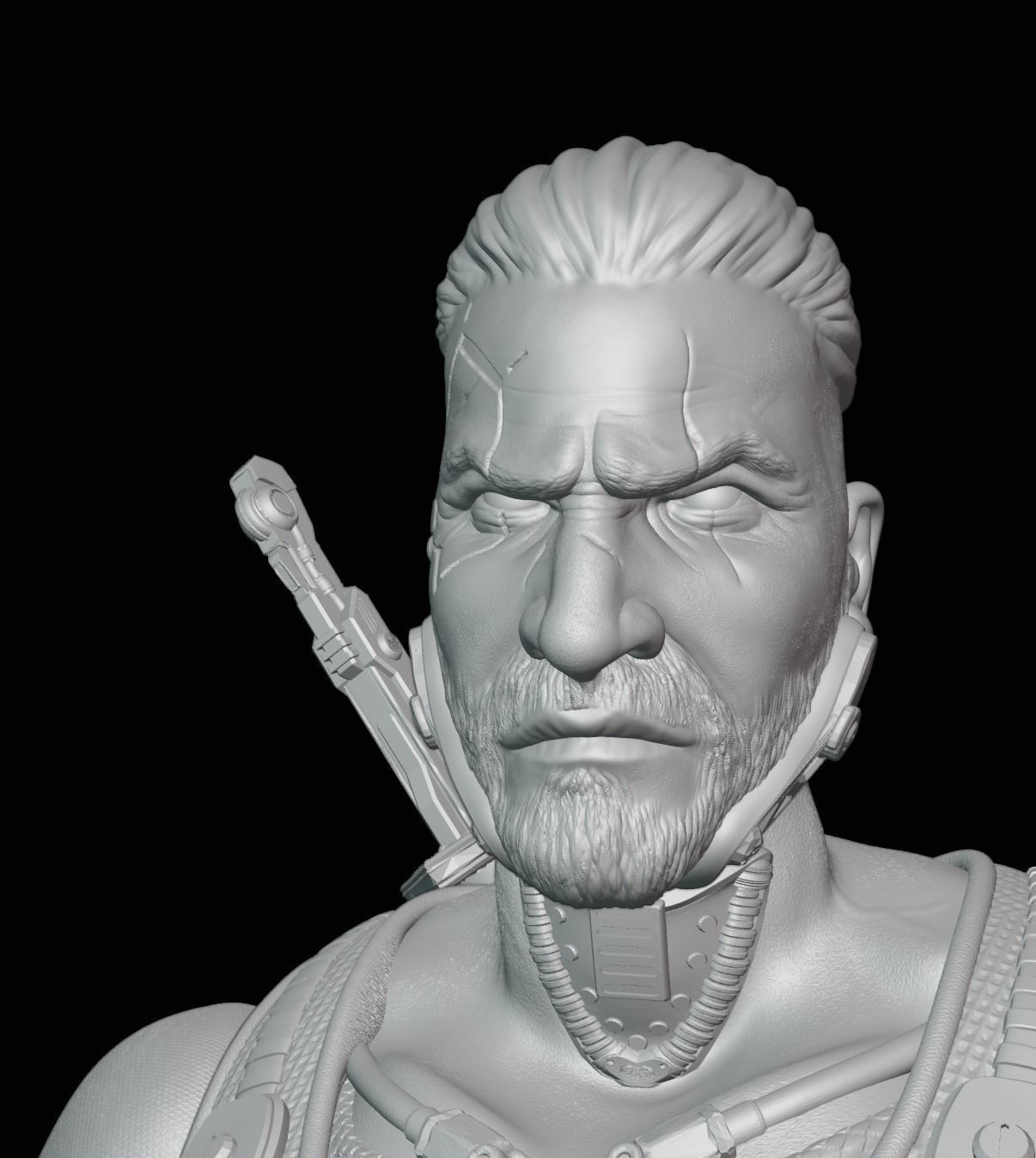 Geralt Cyberpunk Fanart - 3d print model 3D model 3D printable | CGTrader