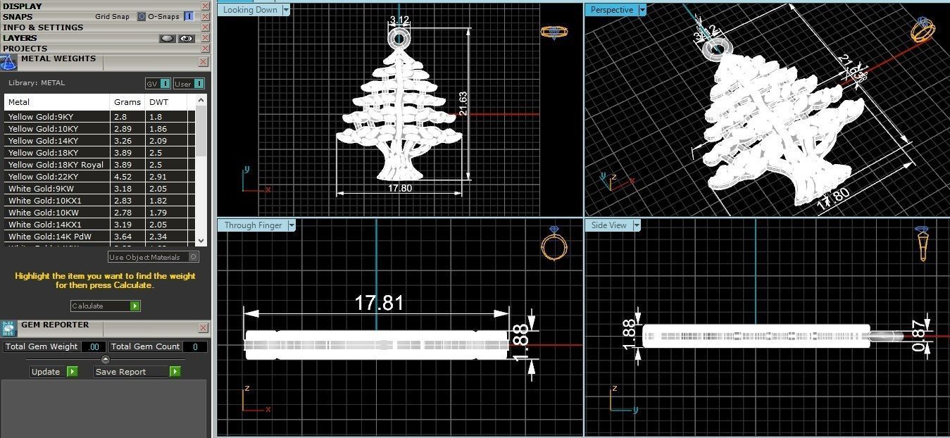 Tree Charm Necklace Charm Pendant  3D print model_3