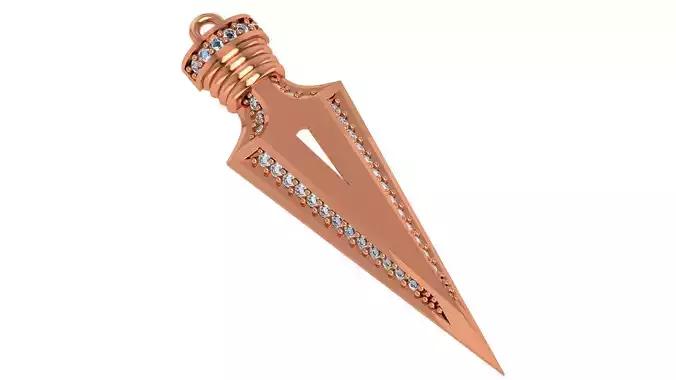 Arrow Head Charm Necklace Pendant  3D print model