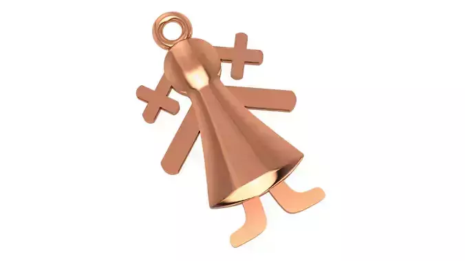 Girl Child Kid Charm Pendant Necklace